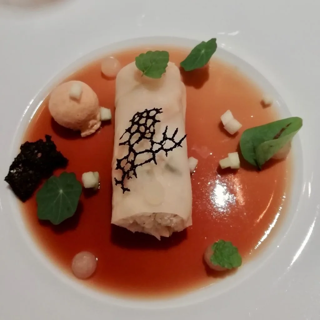 Le cannelloni de céleri au tourteau